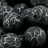 15-159 Electric Black 15mm Silicone Bead