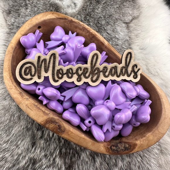 S-1360 Purple Opal Bow w/ Tails Silicone Focal EXCLUSIVE