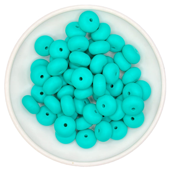 TURQUOISE Round Abacus Silicone 14mm
