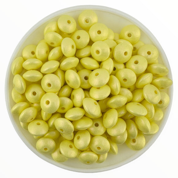 L-3 Pastel Yellow Silicone Lentil Bead Exclusive