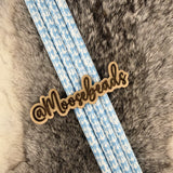 Blue Bows 40oz Plastic Straw