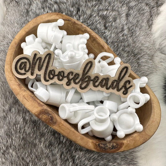 BST-57 White Crown SILICONE Straw Topper EXCLUSIVE