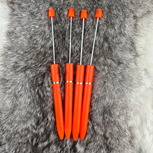 Neon Orange Slim PLASTIC Beadable ink Pen