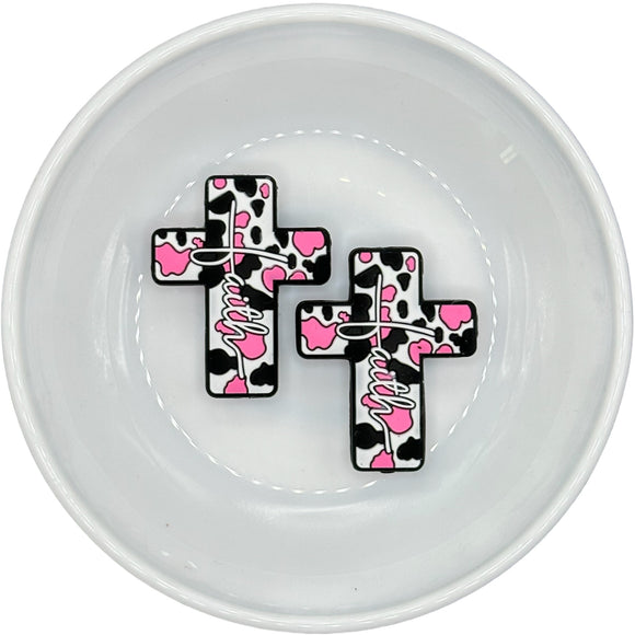 HOT PINK DOUBLE COW Faith Cross Silicone Buddy EXCLUSIVE