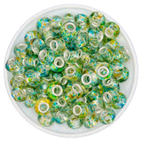 Green Watercolors Large Hole Spacer 14mm