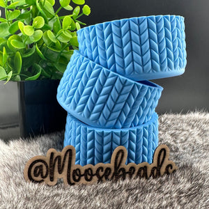 Winter Blue Cable Knit Sweater Silicone Boots for Tumblers EXCLUSIVE