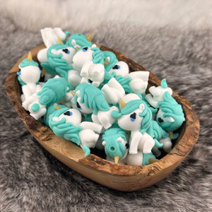 S-1149 Turquoise Starla the 3D Unicorn Silicone Focal EXCLUSIVE