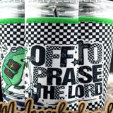 Off To Praise The Lord Reuseable Iced Coffee Cup Sleeve (Koozie) EXCLUSIVE