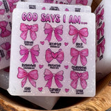 S-1141 Coquette God Says I Am Printed Silicone Focal EXCLUSIVE