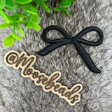 Black Classic Bow Embroidery Iron On Patch (1 Patch)