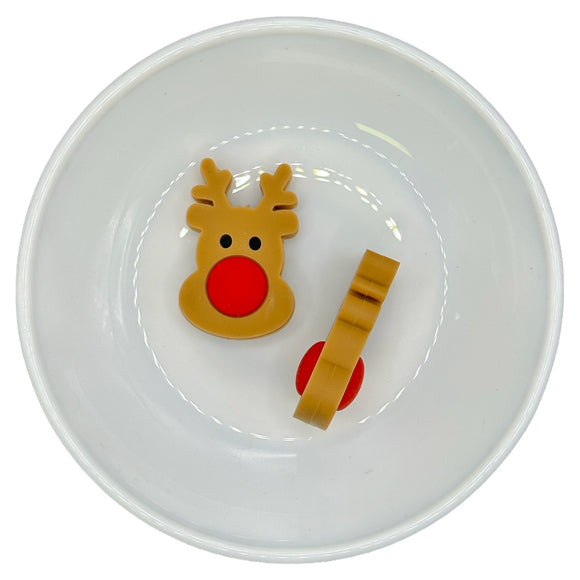 H- Brown Deer with Red Nose Silicone Buddy EXCLUSIVE