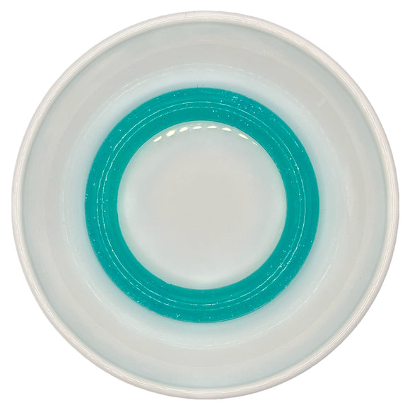 Turquoise Jelly Glitter 65mm Silicone Ring/Pendant