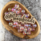 Iridescent HELP 15mm Acrylic Beads (5 pack)