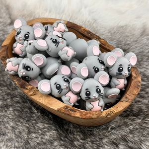 S-1078 Gray Mouse 3D Silicone Focal