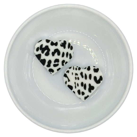 S-78 Cow Printed Heart Bandaid Silicone Buddy EXCLUSIVE