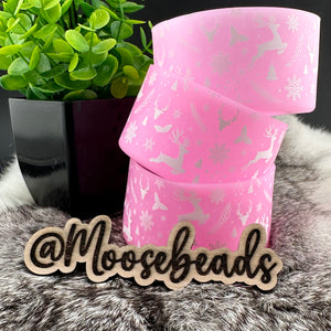 Pink Reindeer Boot (matches Snowflake Straw Topper)