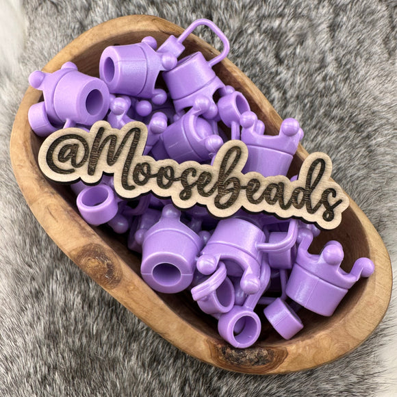BST-38 Pastel Purple Opal Crown SILICONE Straw Topper EXCLUSIVE