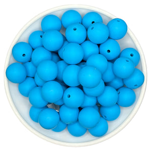 15-127 NEON BLUE 15mm Silicone Bead EXCLUSIVE