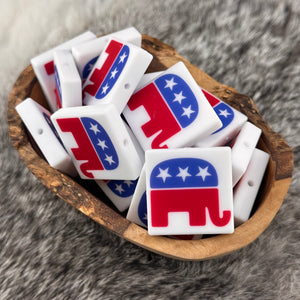 S-1131 Republican Elephant Printed Focal EXCLUSIVE (2 pack)