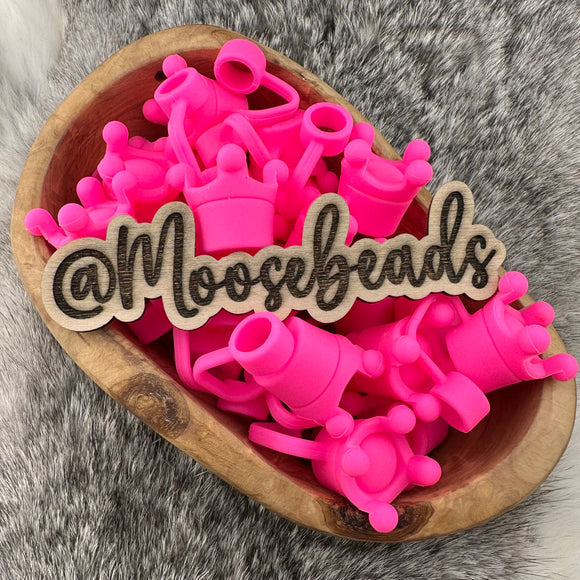 BST-9 Hot Pink Crown SILICONE Straw Topper EXCLUSIVE