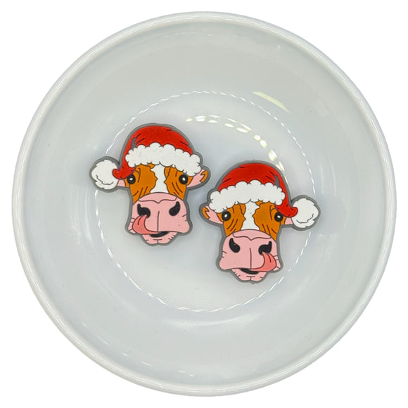 S-657 Santa Hat Rust Big Nose Cow Exclusive Silicone Buddy