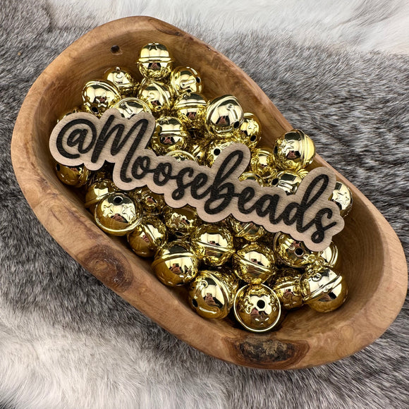 Gold Bell Acrylic Beads