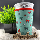 MEDIUM Reuseable Iced Coffee Cup Sleeve (Koozie) EXCLUSIVE (25 Designs in Drop Down Menu)