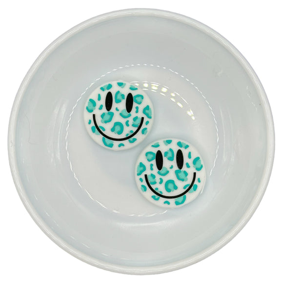 Turquoise Happy Face Silicone Buddy EXCLUSIVE