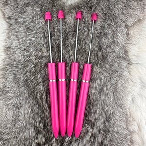 HOT PINK Slim PLASTIC Beadable ink Pen