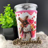Oh How He Loves Us John 4:9-10 Reuseable Iced Coffee Cup Sleeve (Koozie) EXCLUSIVE