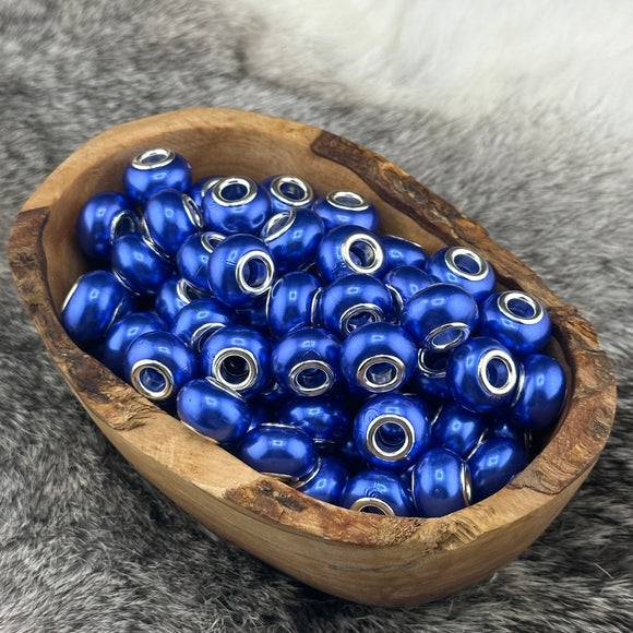 Royal Blue Large Hole Spacer 14mm