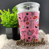 MEDIUM Reuseable Iced Coffee Cup Sleeve (Koozie) EXCLUSIVE (16 Patterns in Drop Down Menu) (Copy)