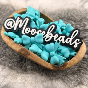 Custom Turquoise Bow w/ Tails Silicone Buddy EXCLUSIVE