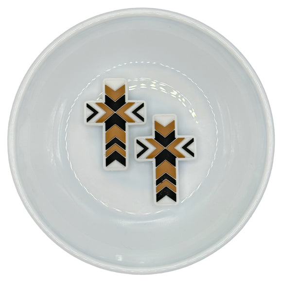 S-438 Aztec Cross (White/Brown/Black) Silicone Buddy EXCLUSIVE