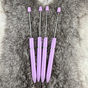 Lavender Slim PLASTIC Beadable ink Pen