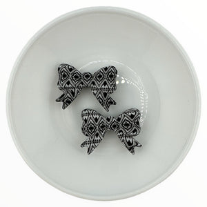 Black & White Western Print Bow Silicone Buddy EXCLUSIVE