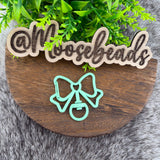 Mint Bow Swivel Charm Clip (1 per Order)