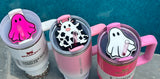 Hot Pink Ghost 40oz Silicone Tumbler Tag Exclusive