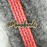 Pink & Orange Checkered w/ Bows 40oz Plastic Straw