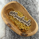 Gold Rope Twist w/ Rhinestone Metal Large Hole Spacer 10mm (5 Pack)
