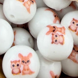 Kangaroo & Owl (Noah's Ark) 15mm (1 bead)