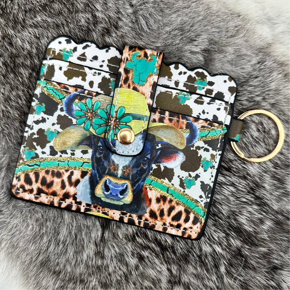 Cow w/ Hat Printed Wallet