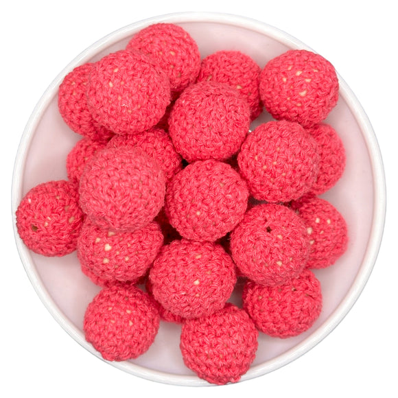 Pink Crochet Beads 20mm