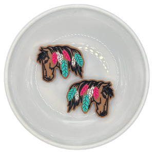 Horse w/ Feathers Silicone Buddy