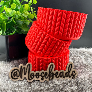 Red Cable Knit Sweater Silicone Boots for Tumblers EXCLUSIVE