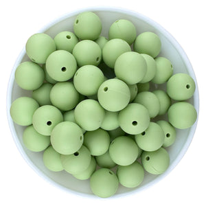 15-143 Pea Green 15mm Silicone Bead EXCLUSIVE