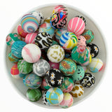 15mm PRINTED Bead Scoop w/23 different prints!!!! (100 Beads)