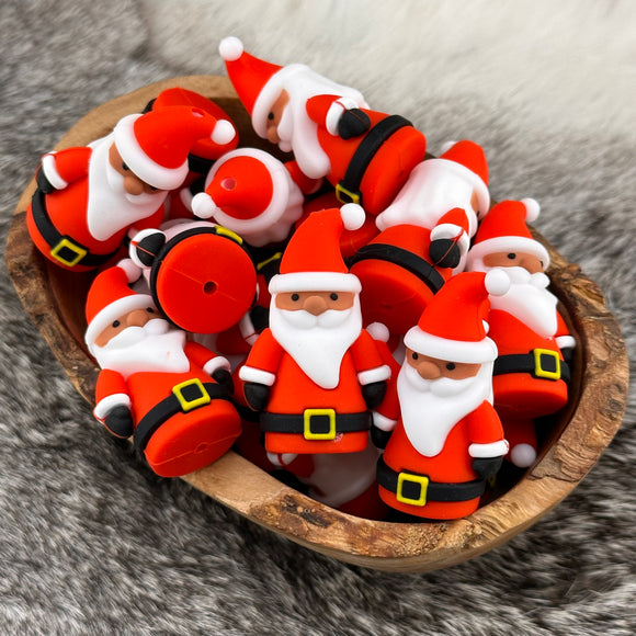 S-1067 Brown Face 3D Santa Silicone Focal EXCLUSIVE