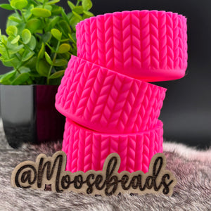 Hot Pink Cable Knit Sweater Silicone Boots for Tumblers EXCLUSIVE