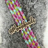 Multi Color Checkered on CLEAR Base 40oz Plastic Straw (1 straw)